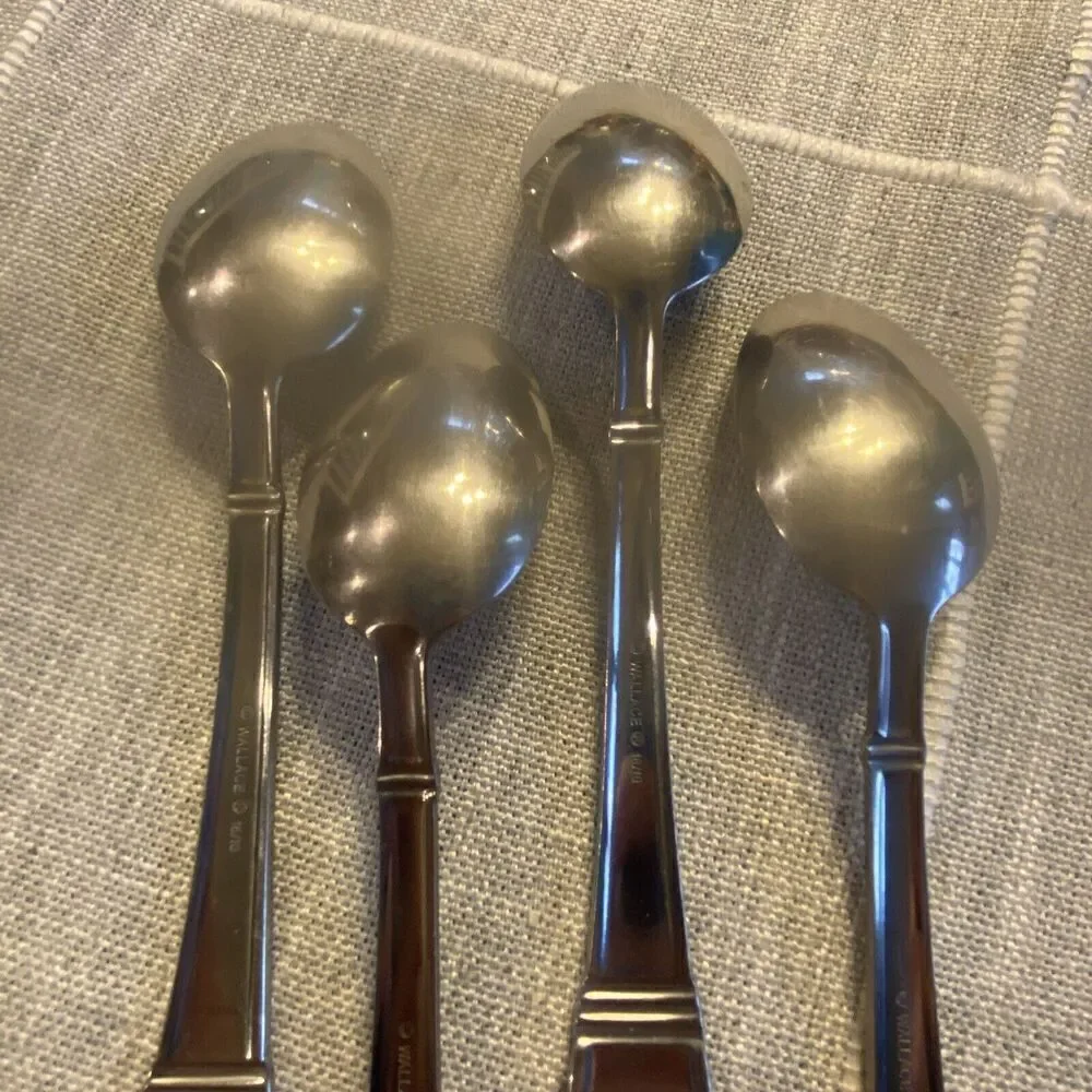 Wallace Zenith Frost Stainless Flatware TEASPOONS 6-3/8